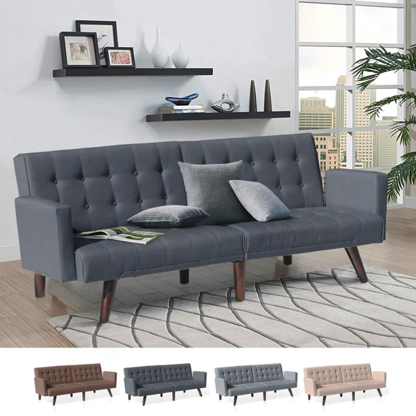Eliodoro 3-Sitzer-Liegesofa in erhöhtem Stoff 