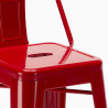 Barhocker im industrie stil aus metall mit rückenlehne Steel Top 