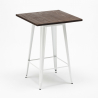 tisch für hocker im industriestil aus metall stahl holz 60x60 welded Angebot