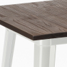 tisch für hocker im industriestil aus metall stahl holz 60x60 welded Sales