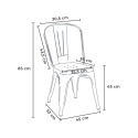 industrielle stühle aus metall- und stahl für küche und bar steel one 