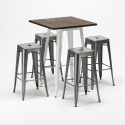 stehtischset und 4 metallhocker industrial style für bars und pubs harlem Modell