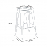 hoher tisch und 4 metallhocker industrielle im-stil new york-bar 