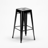 hoher tisch und 4 metallhocker industrielle im-stil new york-bar 