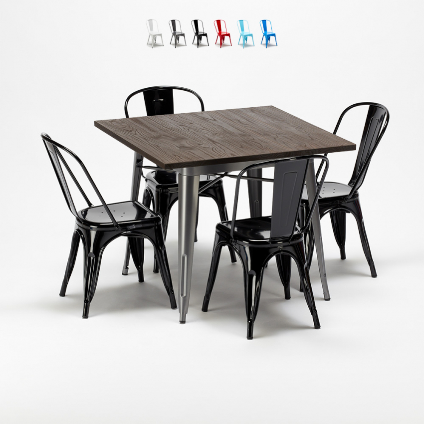 quadratische tisch und stühle in metalldesign Lix industrial jamaica Kosten