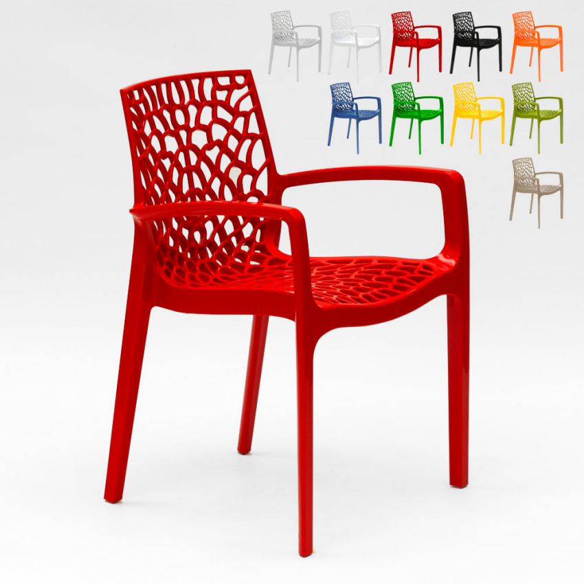 Grand Soleil Gruvyer Arm Polypropylen Stühle mit Armlehnen Garten Bar Grand Soleil Gruvyer Arm Polypropylen Stühle mit Armlehnen Garten Bar