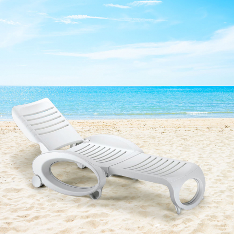 Design Swimmingpool-Liege aus Kunststoff Sonnenliege Stock 18 Stück Ole'