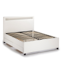 Komplett Groß Einzelbett Lattenrost Led-Kopfende Schubladen 120x190 cm Geneva Rabatte
