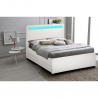 Komplett Groß Einzelbett Lattenrost Led-Kopfende Schubladen 120x190 cm Geneva Sales