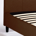 80x190 cm Einzelbett aus Stoff mit Kopfende Lattenrost Lausanne Twin 