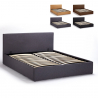 King Komplett Doppelbett mit Bettkasten Stoff Holz Bettrost 160x190 cm Basel Verkauf
