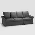 Modernes 3-Sitzer-Schlafsofa Lapislazzuli mit Abnehmbarem Bezug 