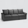 Modernes 3-Sitzer-Schlafsofa Lapislazzuli mit Abnehmbarem Bezug 