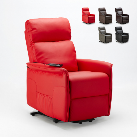 Elektrischer Relax-Sessel Amalia Fix aus Kunstleder mit Aufstehhilfe für Senioren Aktion