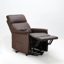 Elektrischer Relax-Sessel Amalia Fix aus Kunstleder mit Aufstehhilfe für Senioren 