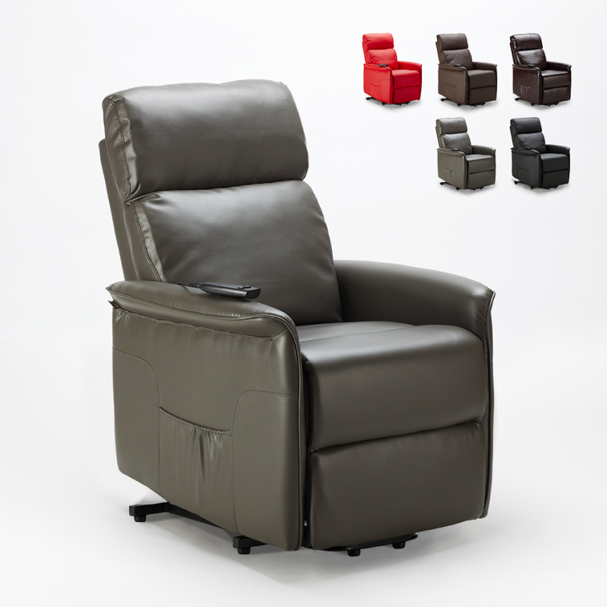 Elektrischer Relax-Sessel Amalia Fix aus Kunstleder mit Aufstehhilfe für Senioren Elektrischer Relax-Sessel Amalia Fix aus Kunstleder mit Aufstehhilfe für Senioren