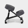 Ergonomischer Kniestuhl Bürohocker Metall und Stoff Balancesteel Lux Kauf