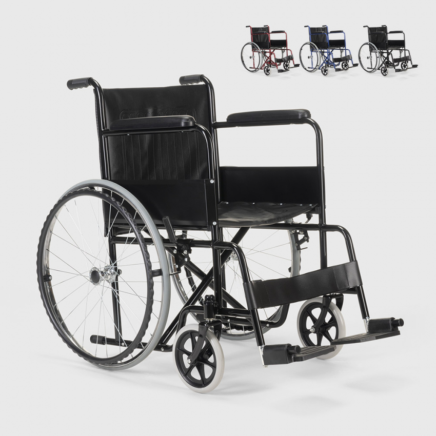 Violet Faltbarer Rollstuhl aus Stahl 15 kg für behinderte und ältere Menschen Verkauf