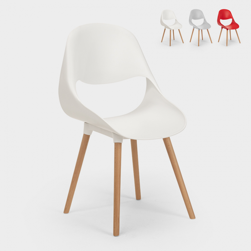 Stühle für Küche und Bar Polypropylen Holz Modernes Design Shell Verkauf Stühle für Küche und Bar Polypropylen Holz Modernes Design Shell Verkauf