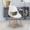 Stühle für Küche und Bar Polypropylen Holz Modernes Design Shell Modell