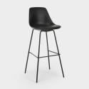 Willis Hoher Hocker aus Metall für Küche, Bar mit Kissen modernes Design 