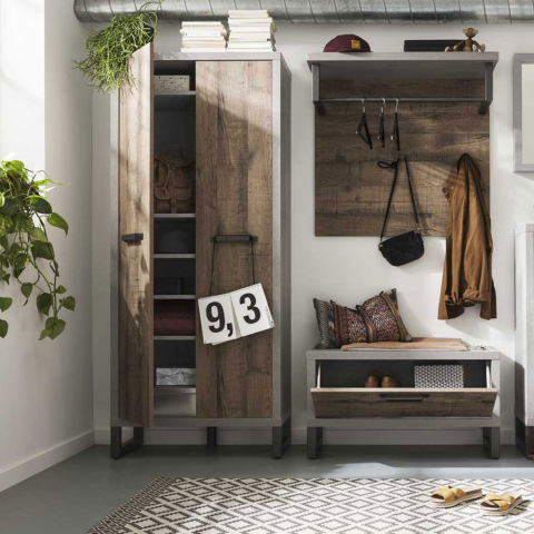 Mehrzweckschrank mit Zwei Türen, Modernes Design Im Industriestil Dublin