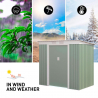 Grün Verzinktes Stahlhaus Widerstandsfähige Schiebetüren Gartenbox 201x121x176cm Alps Nature Verkauf