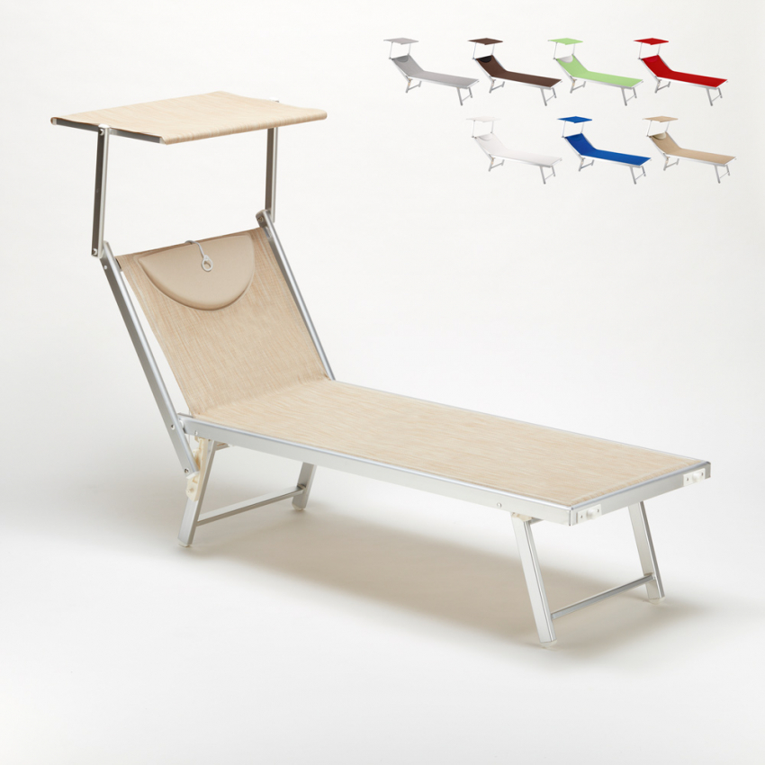 Santorini Aluminium Strandliege Liegestuhl Sonnenliege für Strand