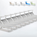 20er Set Sonnenliegen Aluminium mit Dach Italia 