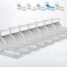 20er Set Sonnenliegen Aluminium mit Dach Italia 