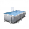 New Plast rechteckiger oberirdischer Pool 395x265 H125 grau-weiß komplett Futura 400 Angebot
