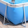 New Plast rechteckiger oberirdischer Pool 395x265 H125 grau-weiß komplett Futura 400 Rabatte