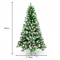 Künstlicher Weihnachtsbaum Geschmückt Deko 180 cm Bergen Rabatte