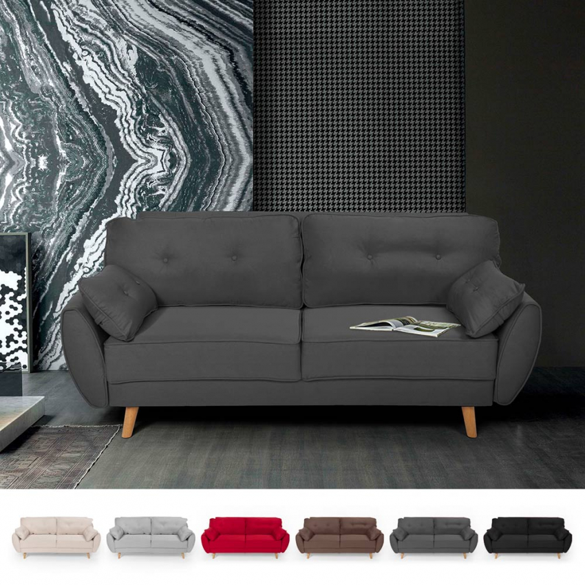 Fortaleza Schlafsofa Nordisches Design Schlafcouch Clic Clac 3-Sitzer aus Stoff Kosten Fortaleza Schlafsofa Nordisches Design Schlafcouch Clic Clac 3-Sitzer aus Stoff Kosten
