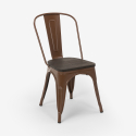 rechteckiges tischset 120 x 60 mit 4 stühlen im industriellen-stil aus stahl und holz ralph Preis