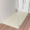Harzduschwanne bodenbündig, rechteckig 140x70, modernes Design Stone Auswahl