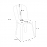 rechteckiges tischset 120x60 mit 4 industriellen stahlholzstühlen im-design magis 