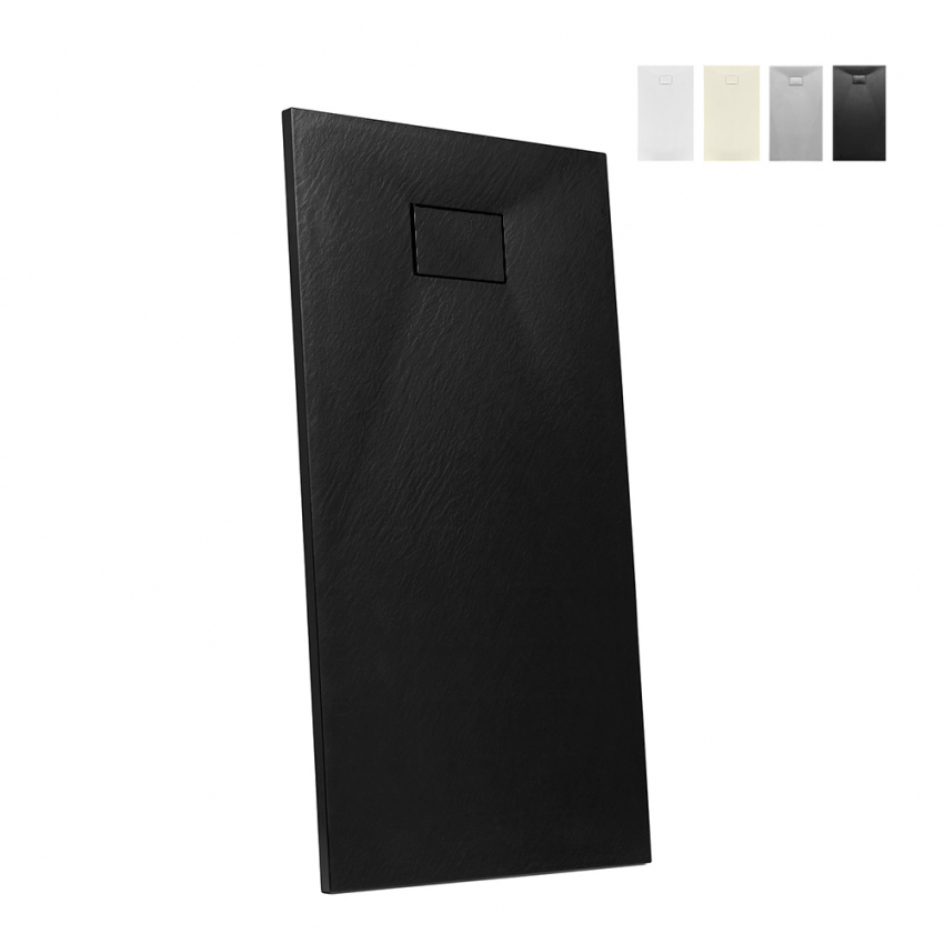 Unterputz rechteckige Harz Duschwanne 160x70 modernes Design Stone 