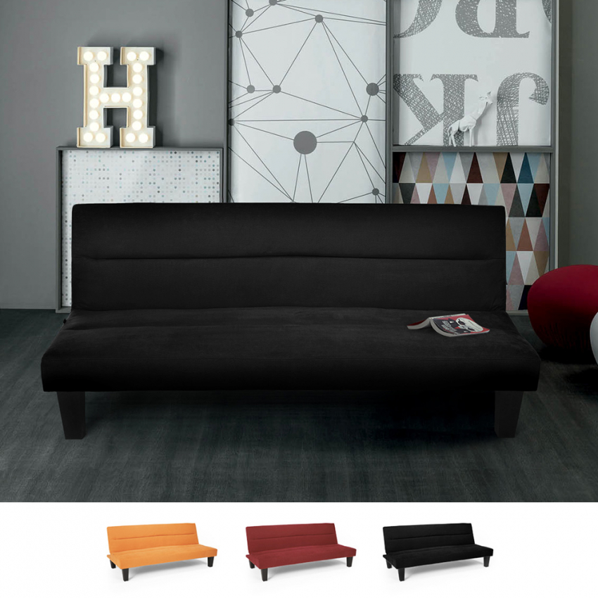 Ametista Rainbow 2-Sitzer Schlafsofa aus Samt und Mikrofaser in modernem Design Aktion