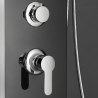 Stahlduschsäulenverkleidung mit LED-Display-Hydromassage-Wasserfallmischer Abano Katalog