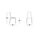Modernes Design Stühle aus Polypropylen für Küchenbar RestaurantScab Mannequin Sales