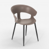 Stuhl im modernen Design aus Metall und Polypropylen für Küche Bar Restaurant Evelyn Kosten
