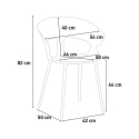 Stuhl im modernen Design aus Metall und Polypropylen für Küche Bar Restaurant Evelyn 