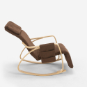Schaukelstuhl Relaxsessel aus Holz skandinavisches Design verstellbare Fußstütze Odense 