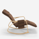 Schaukelstuhl Relaxsessel aus Holz skandinavisches Design verstellbare Fußstütze Odense 