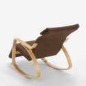 Schaukelstuhl Relaxsessel aus Holz skandinavisches Design verstellbare Fußstütze Odense 