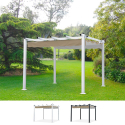 Pavillon 3x3 Meter Quadratisch Aluminium für Garten Hotel Restaurant Firenze UV-Schutz Katalog