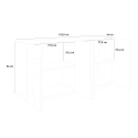 Modernes Sideboard Wohnzimmer 4 Türen 2 Fächer mit Regalen Ping Side L Ardesia Katalog