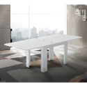 Ausziehbarer Konsolentisch weiß modernes 90-180x90cm Design Jesi Liber Sales