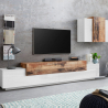 Wohnzimmer-Schrankwand modernes Design Weiß Holz Corona Moby Aktion